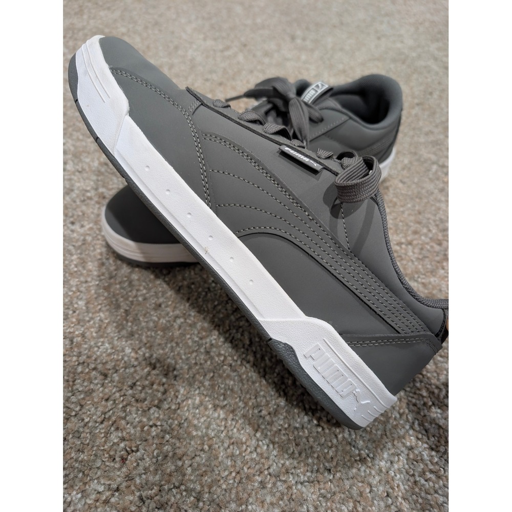 Puma Caracal Mens Sneakers Castlerock Gray White Low Top Shoes Size 10.5 - Picture 7 of 7